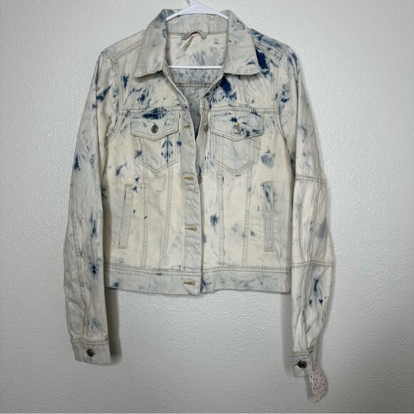 NWT Free People Jones Tie Dye Jean Jacket Medium - Picture 6 of 6